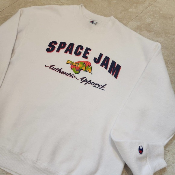 VTG 90s Space Jam Champion 1996 Mens M Medium Crewneck Sweatshirt USA Made